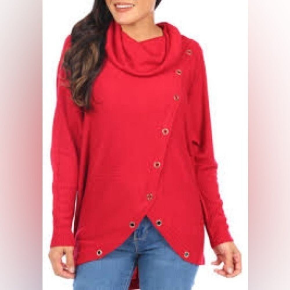 NWT! Birch NY Cowl Neck Tunic Sweater 25”